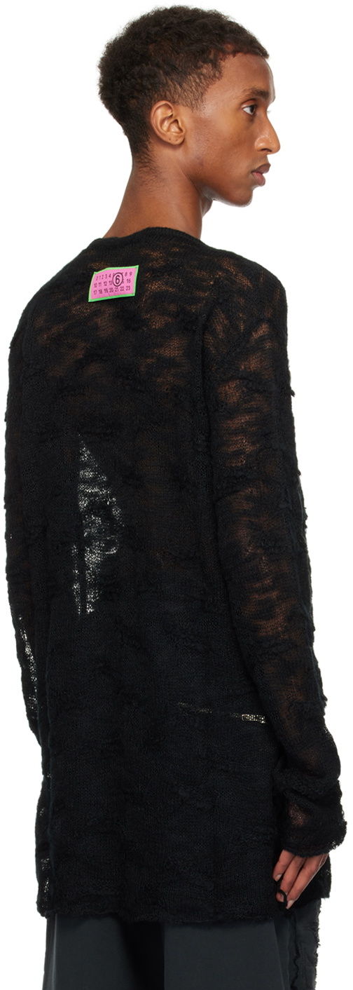 美品 maison margiela asymmetry knit S 黒 Maison Margiela – Knit Zip-Up Cardigan Black