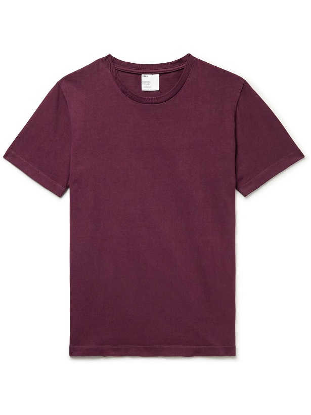 Photo: Onia - Garment-Dyed Cotton-Jersey T-Shirt - Burgundy