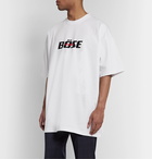 Vetements - Oversized Logo-Embroidered Printed Cotton-Jersey T-Shirt - White