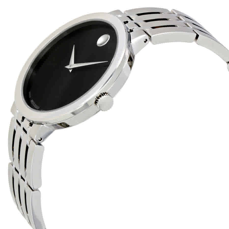 Movado Esperanza Black Dial Stainless Steel Mens Watch 0607057
