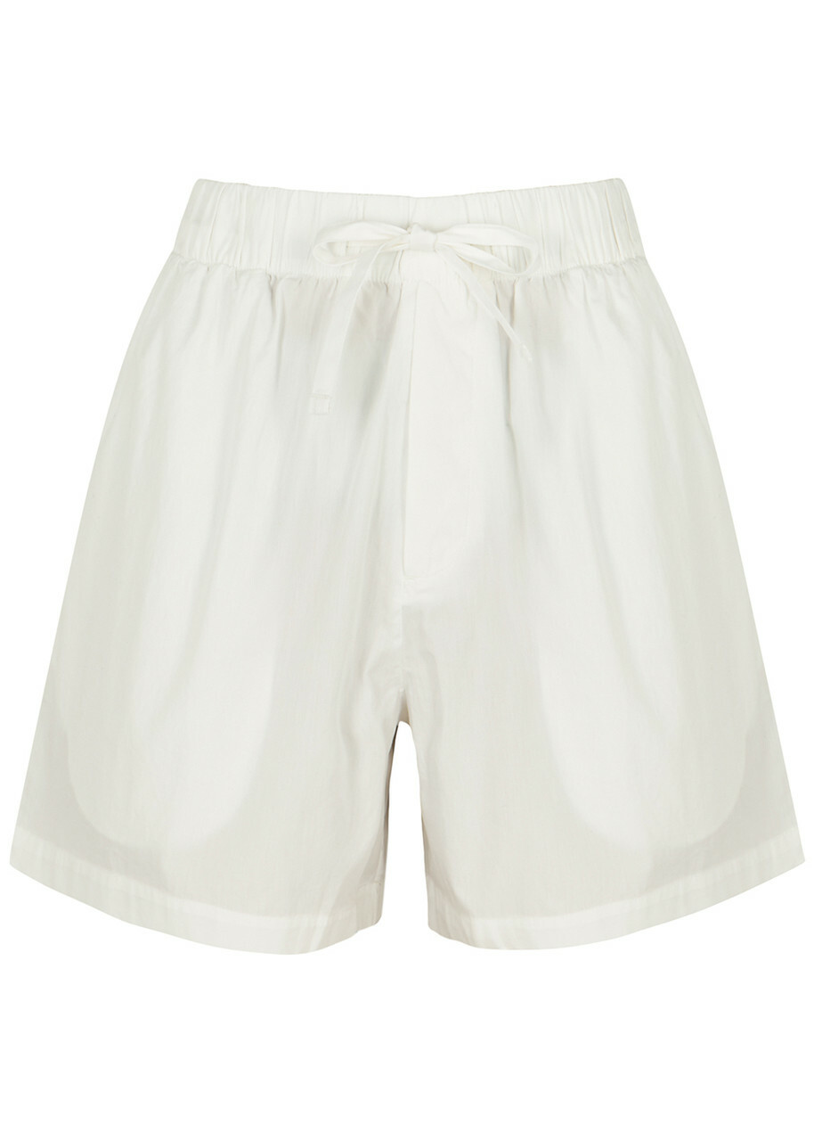 Tekla Unisex Poplin Pyjama Shorts White