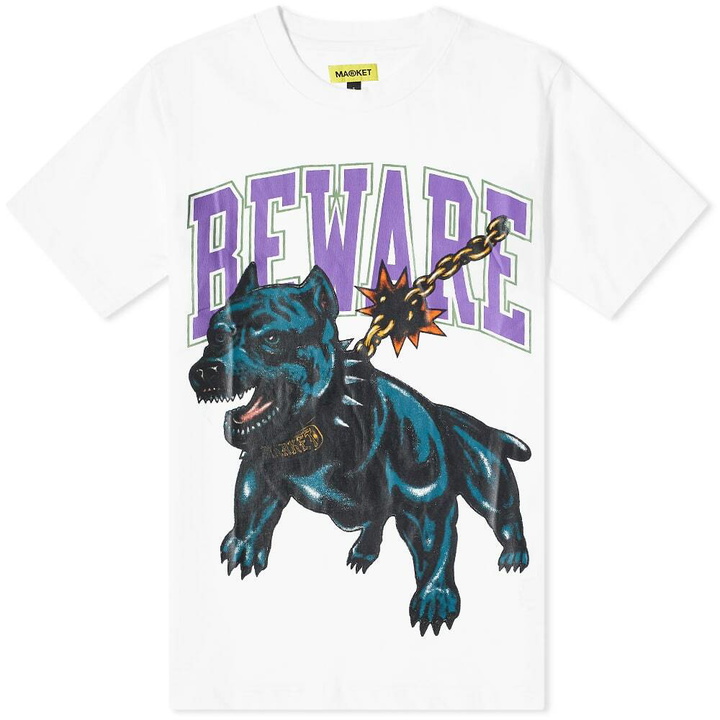 Photo: Market Men's Beware Dog Washed T-Shirt in White