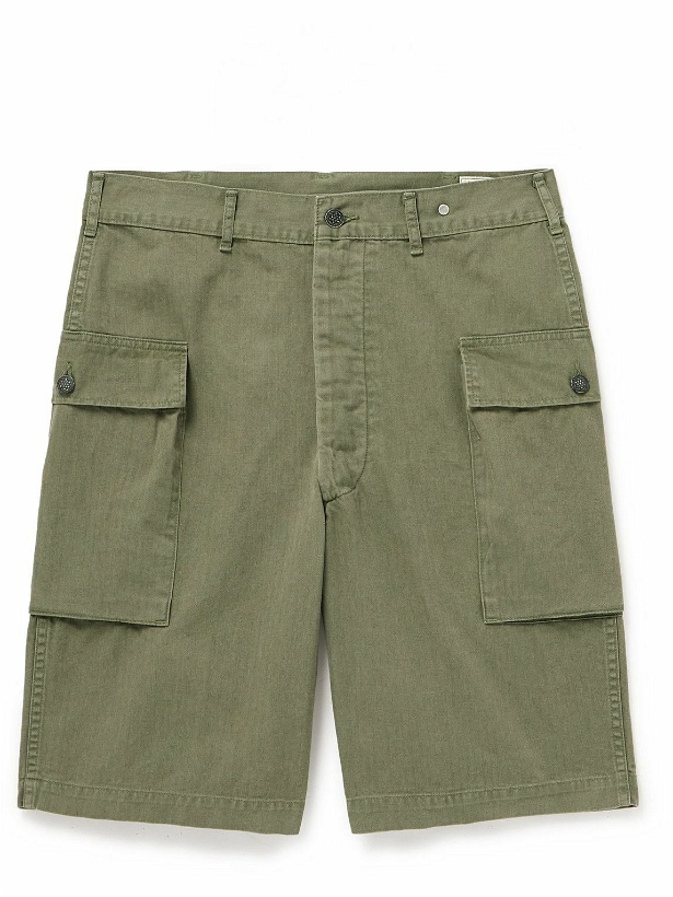 Photo: OrSlow - US Army Cotton-Herringbone Shorts - Green