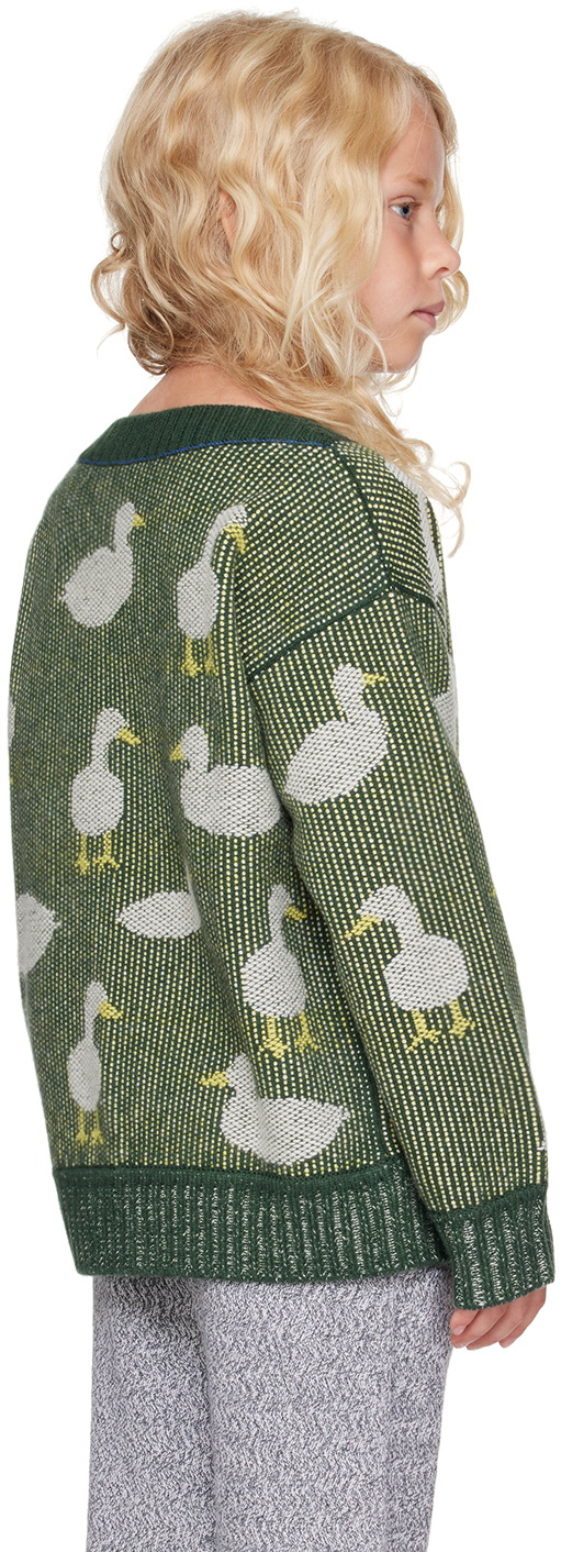 Burberry Kids Green Duck Sweater