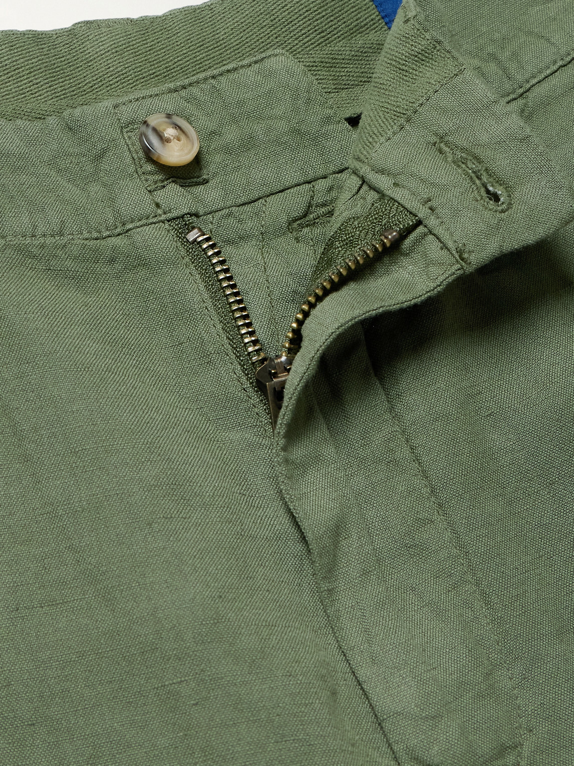 Polo Ralph Lauren - Straight-Leg Linen and Cotton-Blend Trousers - Green