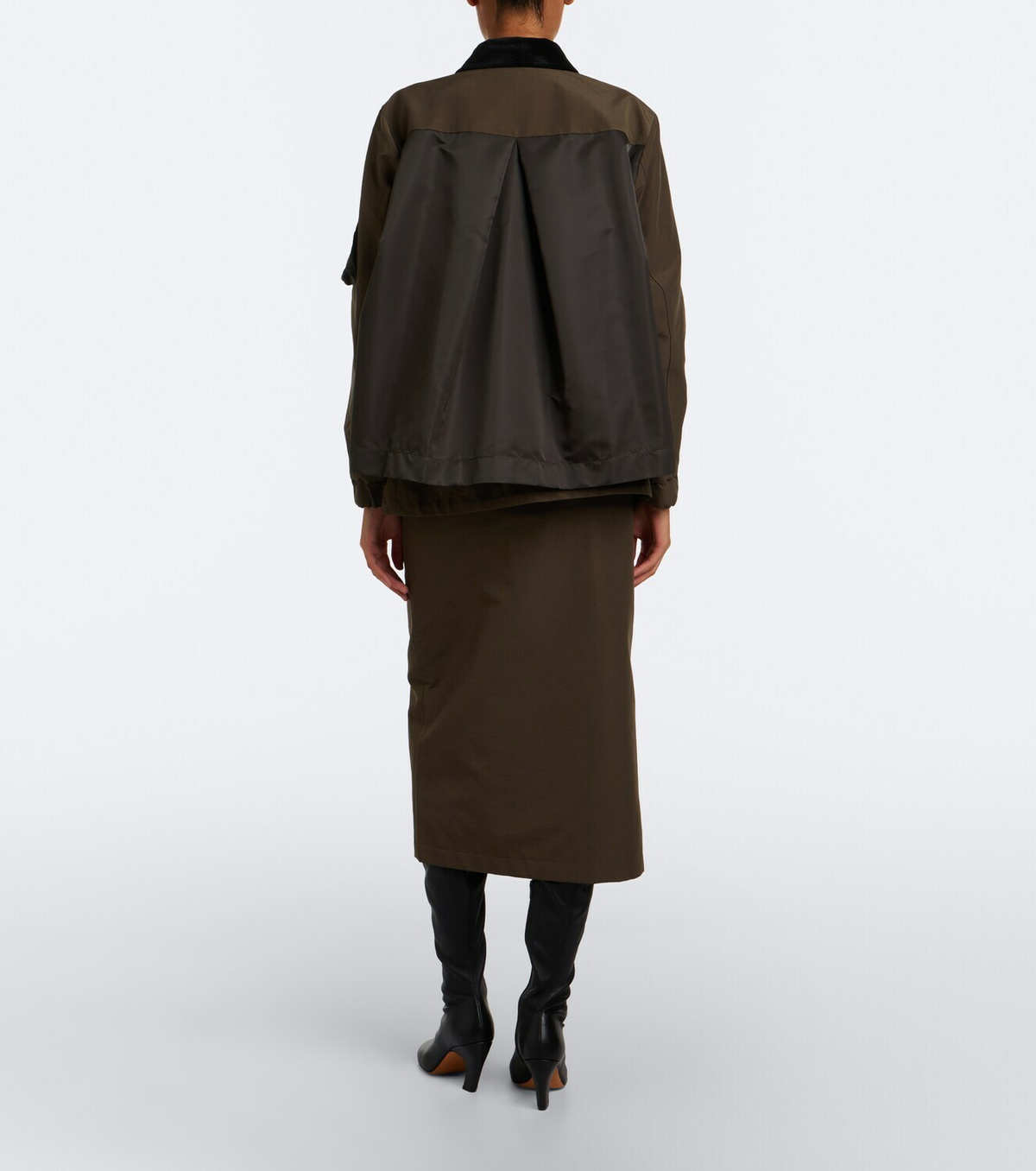 Sacai Cotton-blend cargo skirt