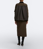 Sacai Cotton-blend cargo skirt
