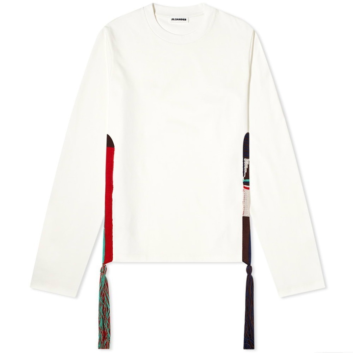 Photo: Jil Sander Long Sleeve Fringing Detail Tee