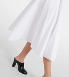 Alaïa Open-back cotton poplin midi dress