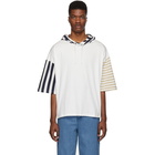 Sunnei White Striped Hooded T-Shirt