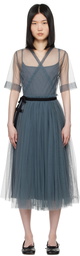 Molly Goddard Gray Layered Midi Dress