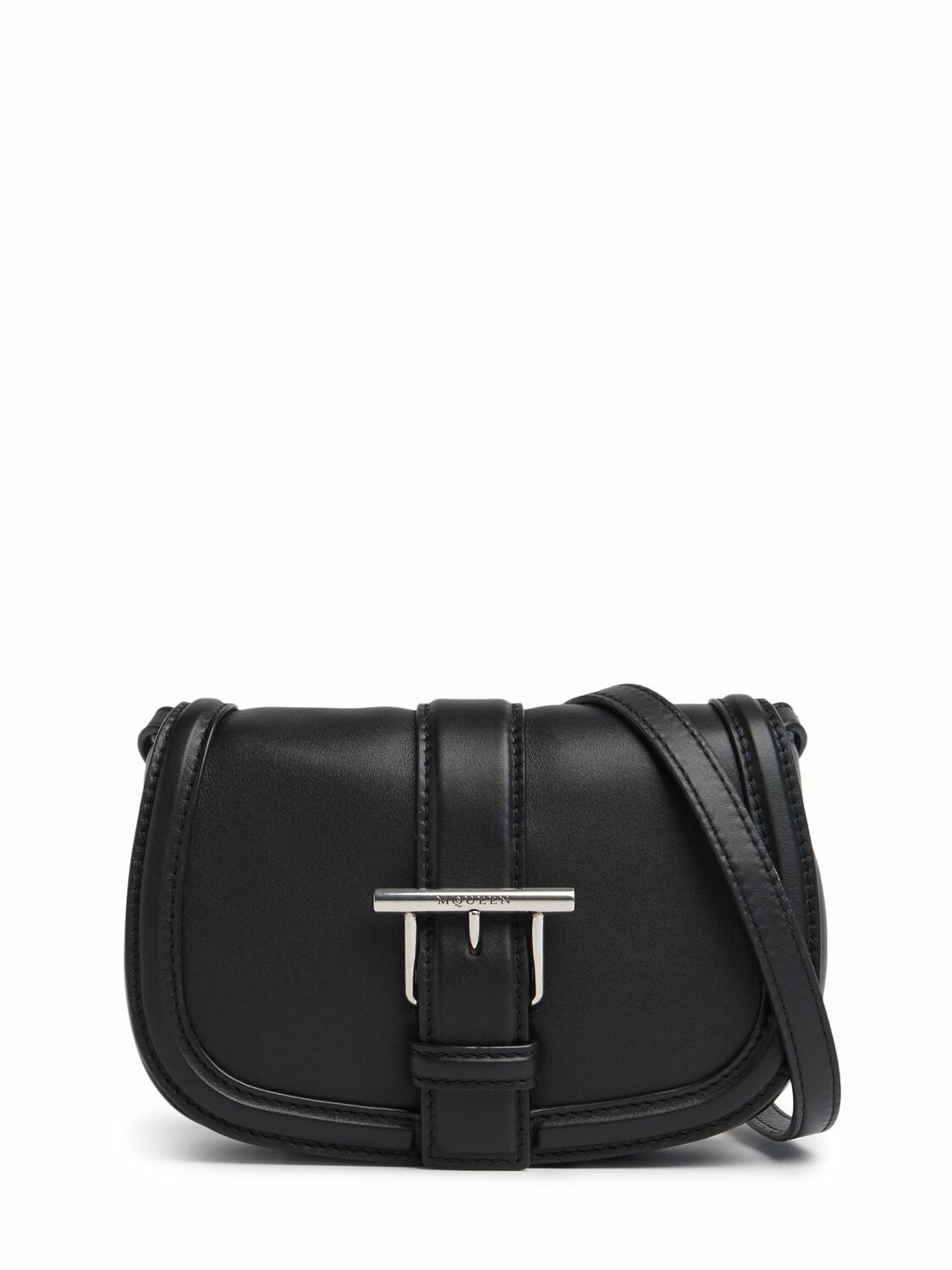 Alexander McQueen Two-tone Leather And Tulle Nebula Shopping