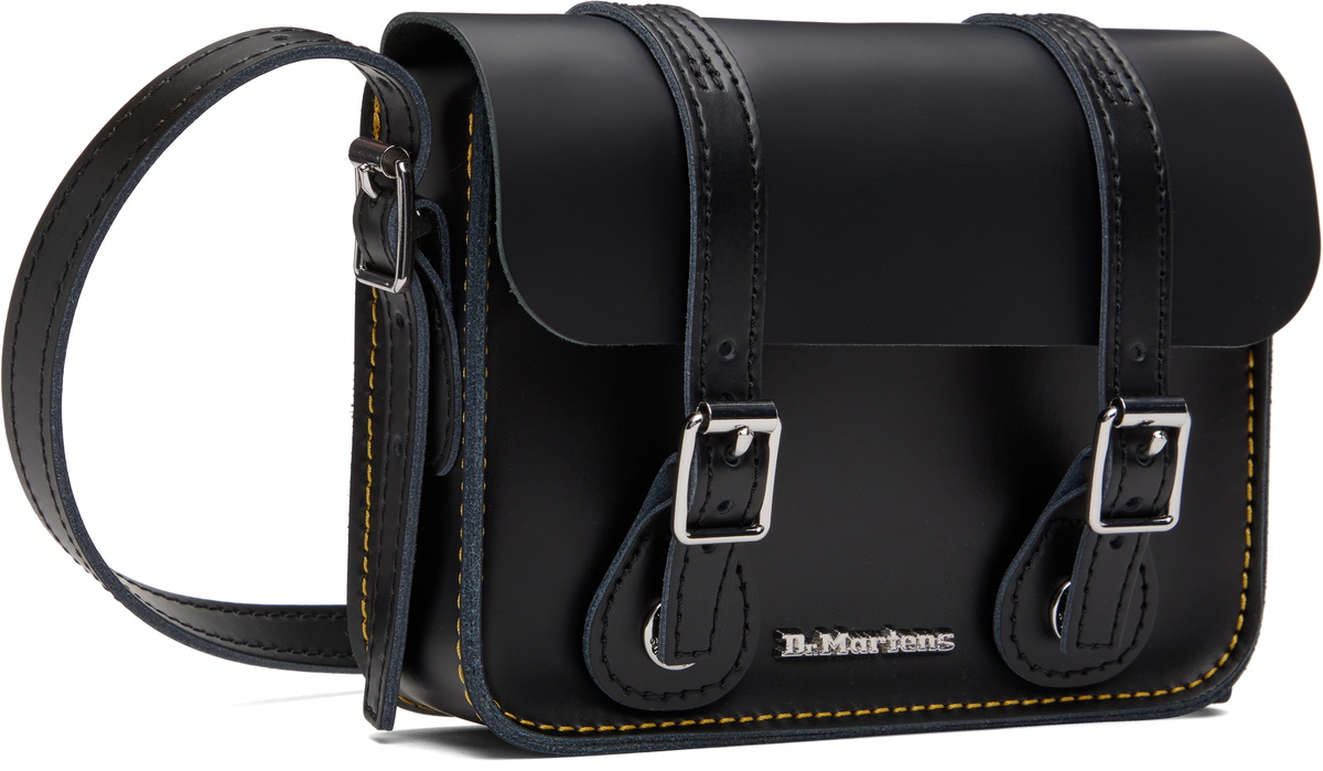Dr. Martens Black 7 Inch Leather Crossbody Bag Dr. Martens
