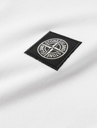 Stone Island - Logo-Appliquéd Stretch-Cotton Piqué Polo Shirt - White