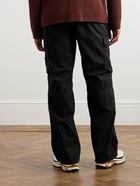 Stone Island - Straight-Leg Logo-Appliquéd Cotton-Blend Twill Cargo Trousers - Black