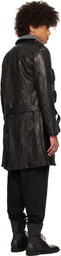 YOHJI YAMAMOTO Black Backlash Furniture Riders Leather Jacket
