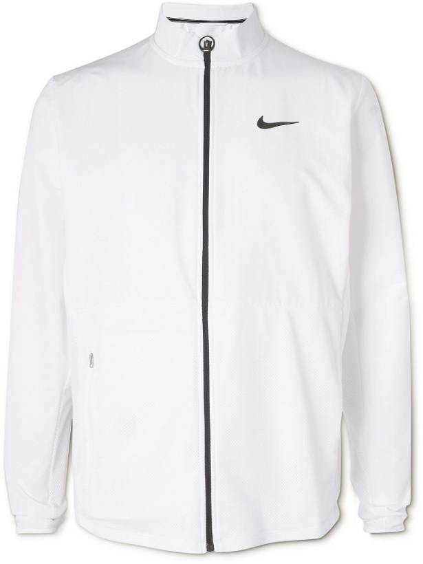 Photo: NIKE TENNIS - NikeCourt HyperAdapt Advantage Mesh-Panelled Shell Tennis Jacket - White