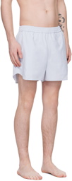 Acne Studios Blue Embroidered Swim Shorts