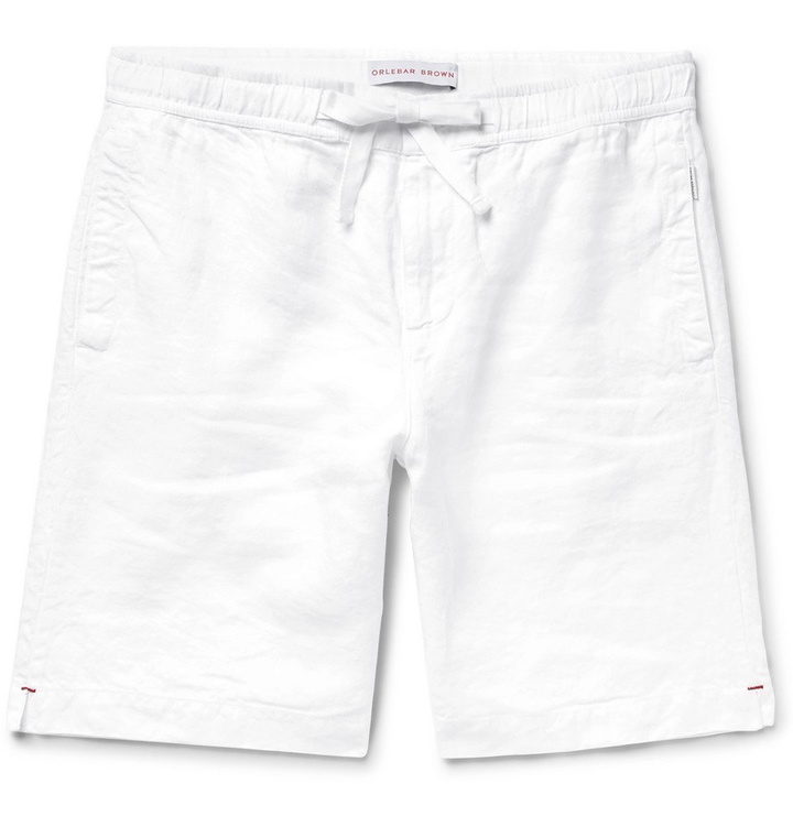 Photo: Orlebar Brown - Harton Linen Drawstring Shorts - White