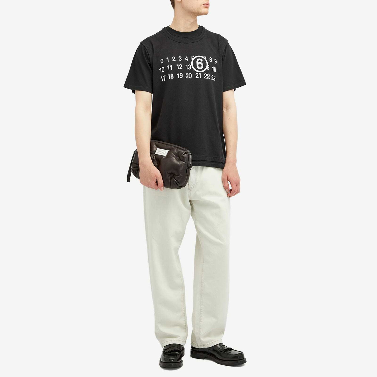 MM6 Maison Margiela Men's Number Logo T-Shirt in Black