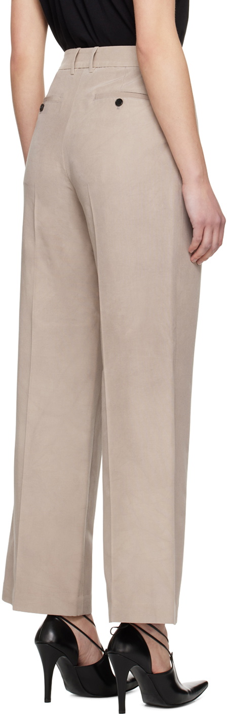 UMBER POSTPAST Beige Creased Trousers