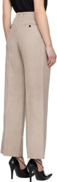 UMBER POSTPAST Beige Creased Trousers