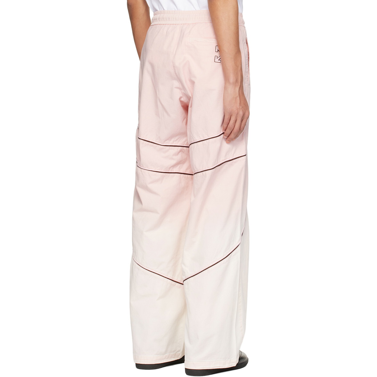 Off-White Pink Garment Dye Slouchy Track Pants