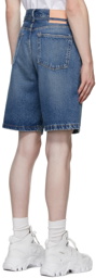 Acne Studios Blue Denim Belted Shorts