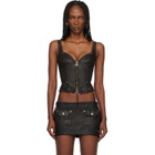 Miss Sixty Black KNWLS Edition Leather Tank Top