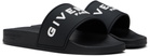 Givenchy Black Rubber Pool Slides