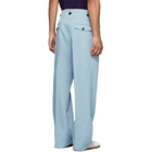Lanvin Blue Wool High-Waisted Trousers