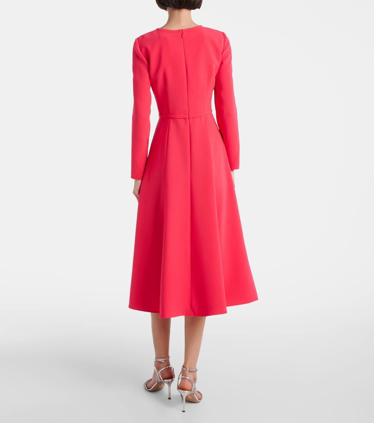 Robe Carolina Herrera En Soie Crêpe - Taille 10 Rose - Occasion Très Bon état