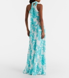 Alexandra Miro Odetta scarf-detail one-shoulder gown