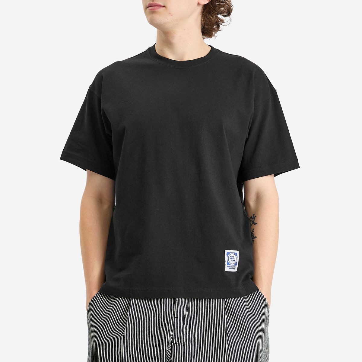 Universal Works Men's Loose T-Shirt in Black