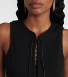 Givenchy 4G lace-up cotton-blend jersey tank top