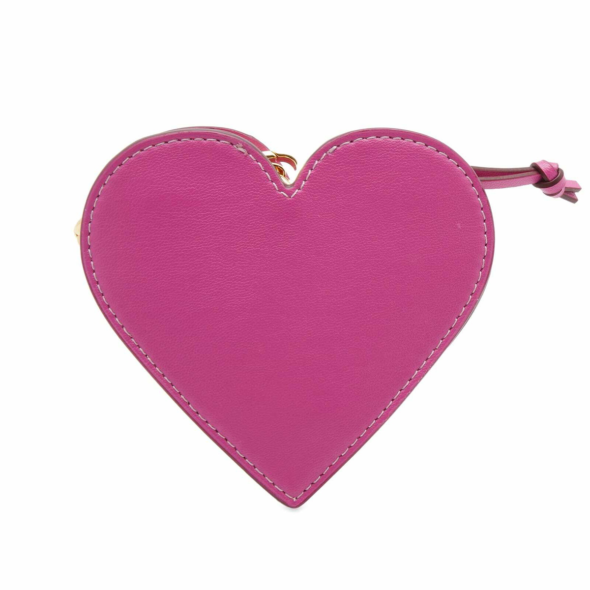 GANNI Women's Funny Heart Zip Coin Purse in Shocking Pink GANNI