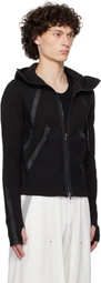 CARNET-ARCHIVE Black Armature Slim Zip-Up Hoodie