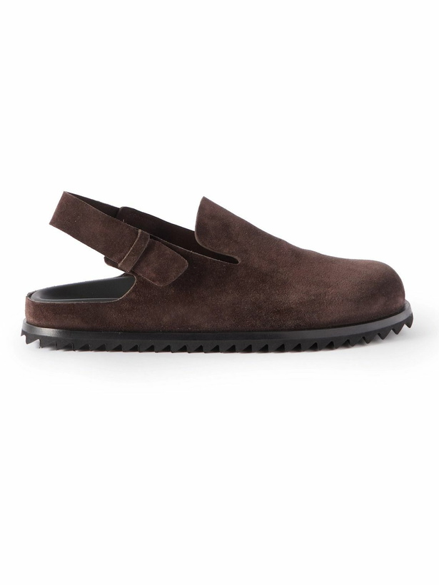 Photo: Officine Creative - Amenabar Suede Clogs - Brown