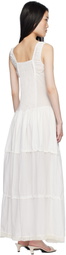 Frankies Bikinis White Christabelle Ruffle Maxi Dress