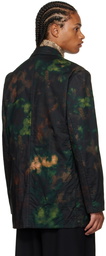 Dries Van Noten Black & Green Berkley Blazer