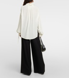 Victoria Beckham Ruched silk blouse