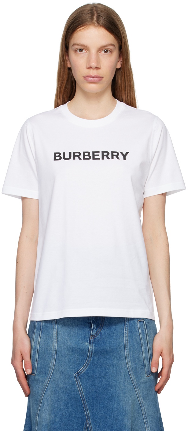 Burberry White Bonded T-Shirt Burberry