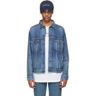 Balenciaga Blue Denim Like A Man Printed Jacket