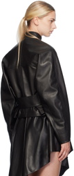 ALAÏA Black Round Leather Jacket