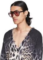 AMIRI Black & Pink Logo Aviator Sunglasses