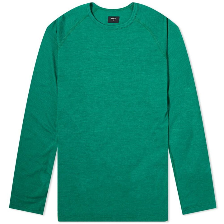 Photo: SOAR Women's Merino Silk Base Layer T-Shirt in Green
