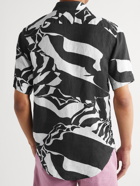 NN07 - Errico Printed Linen Shirt - Black
