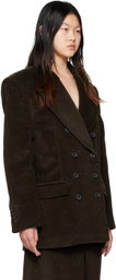 KHAITE Brown Tanner Blazer