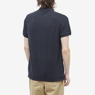 Maison Kitsuné Men's Navy Fox Patch Classic Polo Shirt in Black