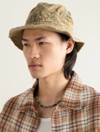 KAPITAL - The Old Man and the Sea Buckled Distressed Cotton-Twill Bucket Hat